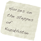 Horses on the steppes of Kazakhstan