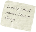 Lonely check point, Charyn Gorge