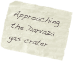 Approaching the Darvaza gas crater
