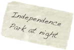 Independence Park at night