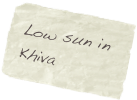 Low sun in Khiva